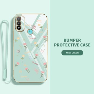 Caixa Motorola Moto E22 E22I E20 E40 Edge 20 30 E6S 2020 Tela Cheia Pequena Flor À Prova De Choque Capa Protetora De Silicone Para Telefone