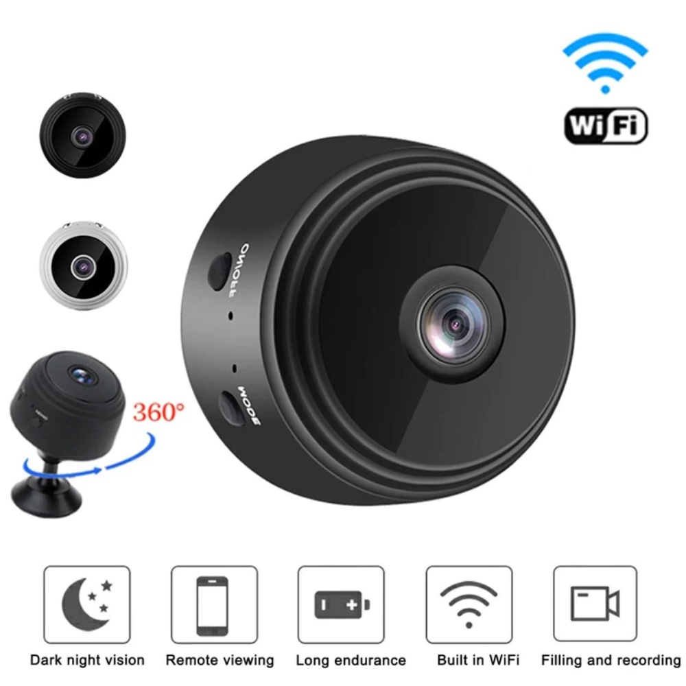 Mini HD Wifi Câmera A9 1080P  com visão noturna