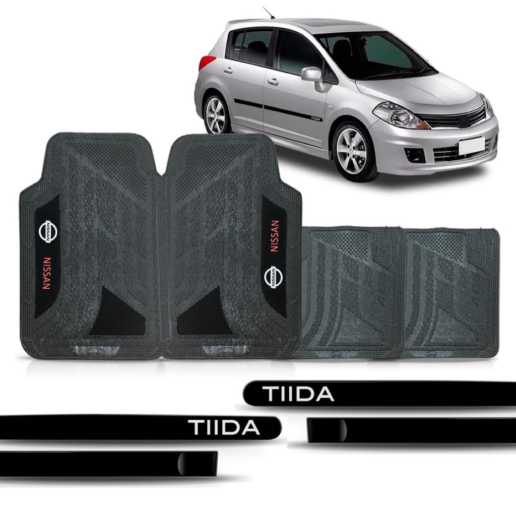 FRISO LATERAL NISSAN TIIDA PERSONALIZADO + JOGO TAPETE PVC