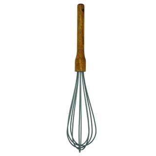 Batedor de Ovo Silicone Cabo Madeira Acácia - Tuut em Oferta na Shopee