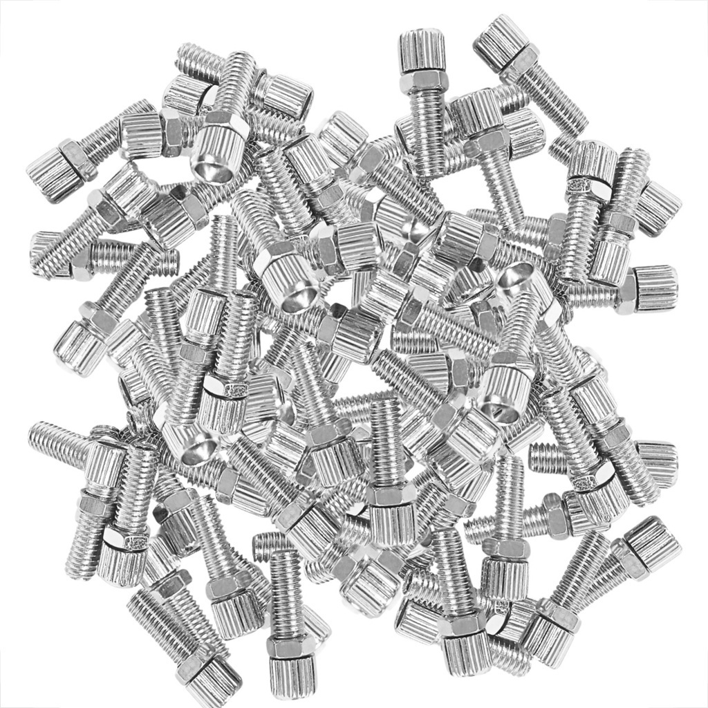 Kit 100 Unidades Parafuso Regulador De Freio Bike M6 Sem Base Side Pull Manete Bicicleta