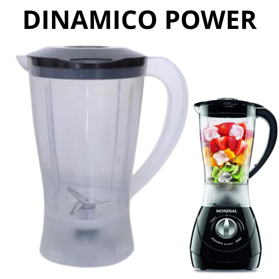 Copo para Liquidificador Mondial Dinamico power Serve para: Mondial Line/ Dinâmico/ Super Power/ Ultra Mix/