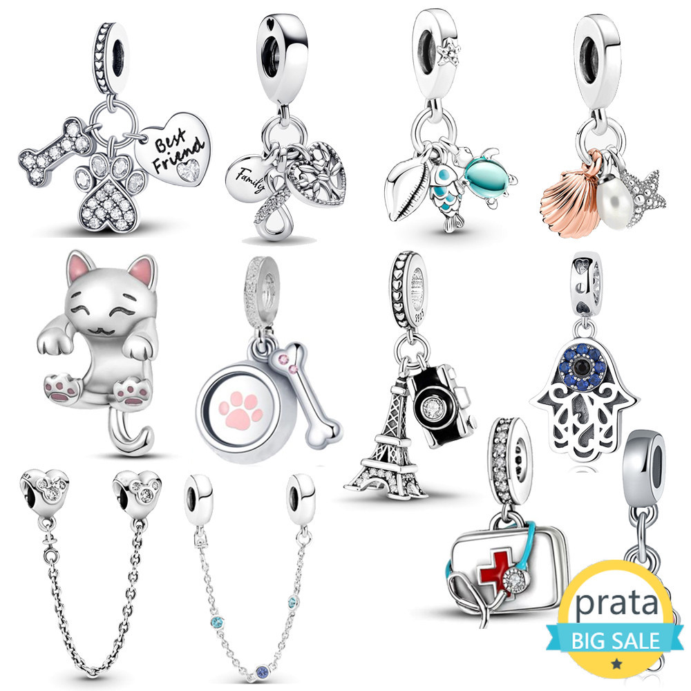 Simple Novos Bijuteria Berloque Pingente Charmes Prata 925 Encantos Para Pulseira Bracelete Pingente De Acessórios Charm