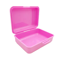 Caixinha Lembrancinha Plástica Rosa 18x13x7cm - 1 unidade - Rizzo