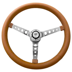 Volante Revival Classico Five Balls Couro Vw Fusca Variant Brasilia