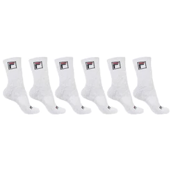 Kit Com 6 Pares de Meias Cano Alto Adulto Algodão Unisex Fila