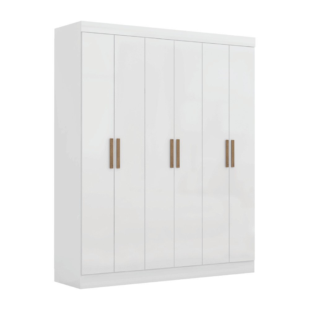 Guarda Roupas Casal 6 Portas 2 Gavetas Prime Branco Maxel
