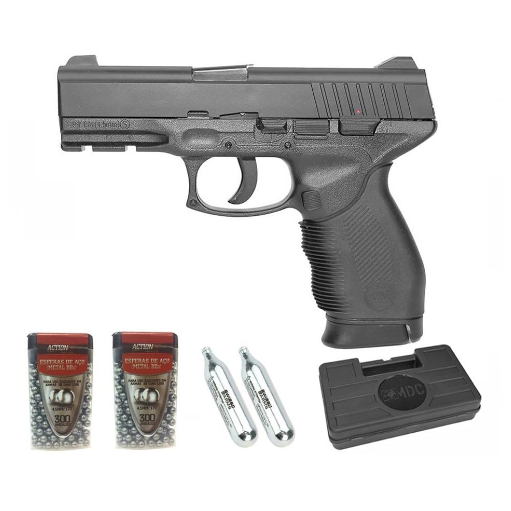 Pistola Gas Co2 24/7 4,5mm Kwc + Maleta + Bbs + Co2 em Oferta na Shopee