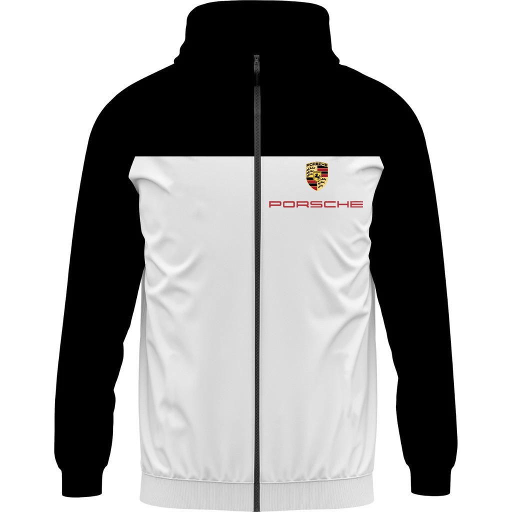 Corta Vento Porsche Casaco Blusa De Frio Masculina Porsche Rs Impermeável Manga Longa Capuz Jaqueta Preta