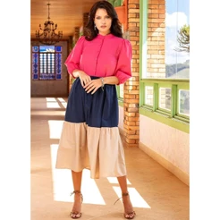 Vestido Em Tricoline Rosa Quintess