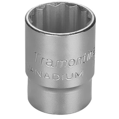 Soquete Estriado em Aço Cromo Vanádio 25/32'' - Encaixe 1/2'' Tramontina PRO