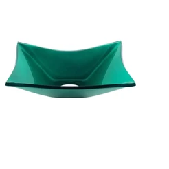 CUBA DE VIDRO RETANGULAR 39CM VERDE