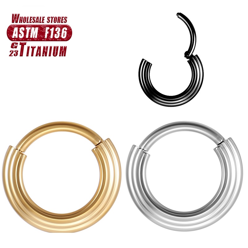 F136 Anel De Titânio Piercing Nose Ring De 3 Lados Helix Angular Cartilagem Labret Stud Segmento Articulado Espiral Mulher E Homem Punção Sexy Tragus Brincos Jóias
