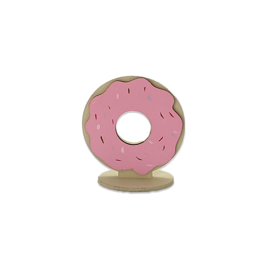 Donut em MDF P - Rosa - Contém 1 unidade unidades - Rizzo - Home & Living