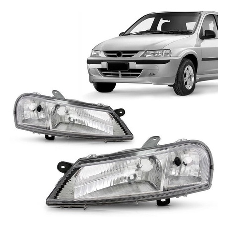 PAR FAROL DIANTEIRO CELTA 2000 CROMADO