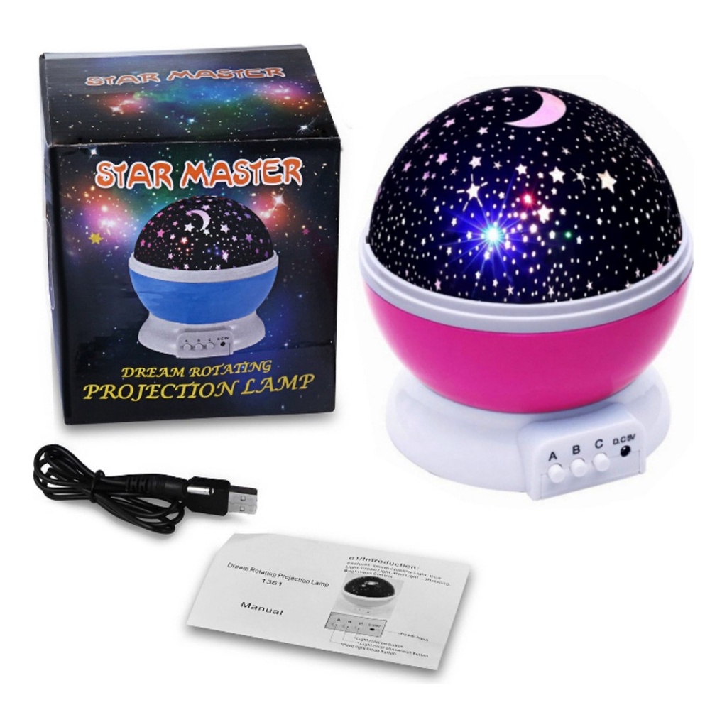 Luminaria Projetor Estrela 360º Galaxy Abajur Quarto Criança Festa
