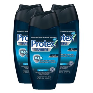 Sabonete Líquido Protex For Men Sport com 250ml | Kit com três unidades