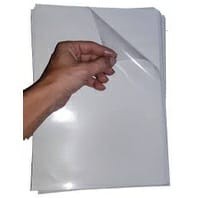 Vinil adesivo transparente p/ jato de tinta resistente a água A4 10 folhas