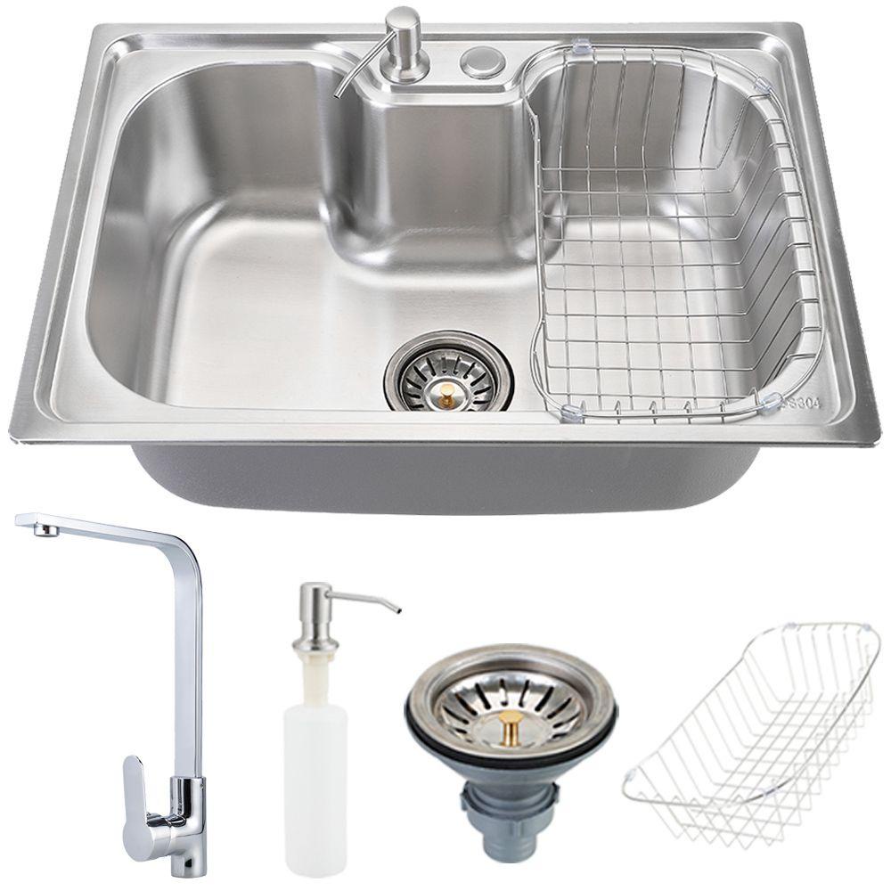 Cuba para cozinha gourmet pia inox com acessórios carajás e Torneira para cozinha gourmet misturador monocomando Tapajós em Oferta na Shopee