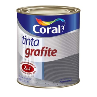 Esmalte tinta grafite fosco cinza escuro 900ml Coral