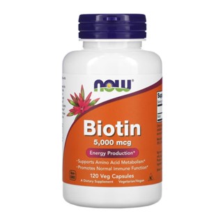 Biotina 5000mcg Now Foods 120Veg Caps