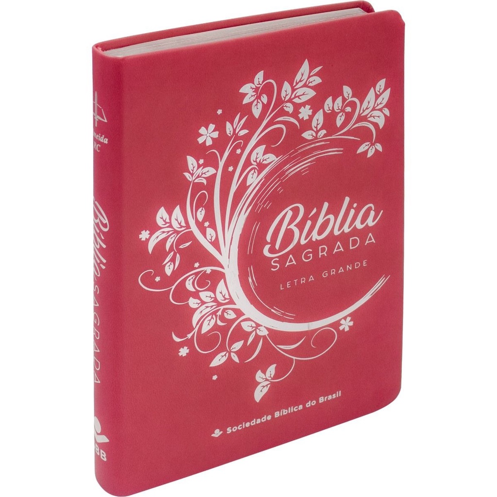 Bíblia Sagrada ARC | Letra Grande | Couro Sintético | Pink em Oferta na Shopee
