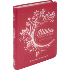Bíblia Sagrada ARC | Letra Grande | Couro Sintético | Pink