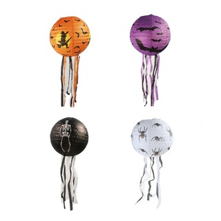 YYS 10 Lanternas De Papel De Halloween Suspensas Abóbora Bruxa Morcego