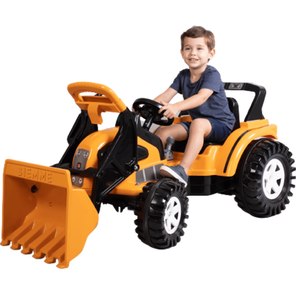 Tratorzinho de Pedal Infantil Biemme Big Boss com Pa Amarelo em Oferta na Shopee