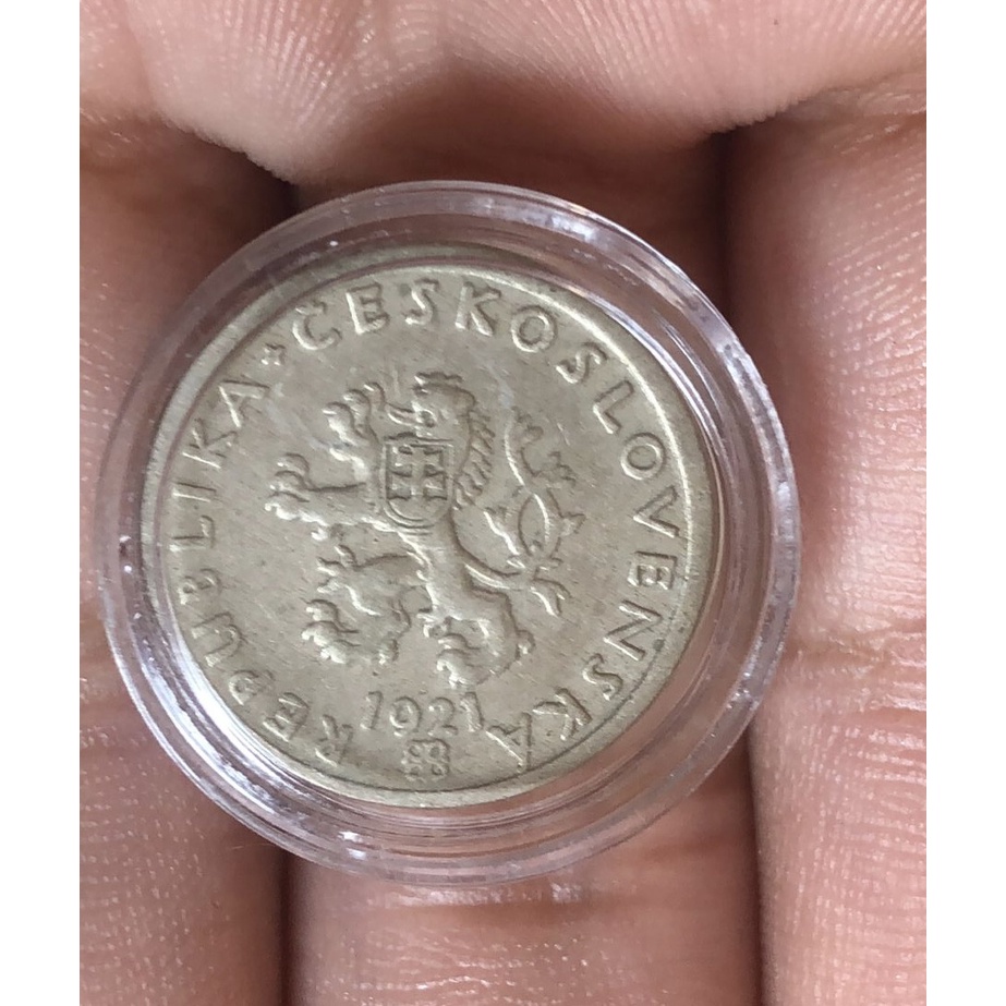Moeda República Ceskoslovenska 1921 Raridade na Cápsula