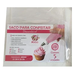 Saco para Confeitar Médio com 5 un. Mago - Rizzo Distribuidora