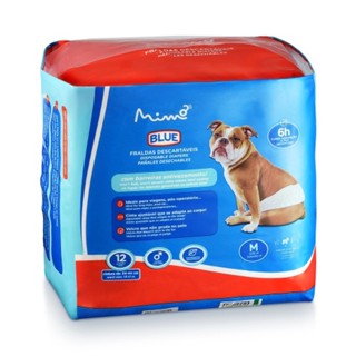 Fralda Higiênica Pet Macho Tam. M 12pcs Blue Mimo - PP376