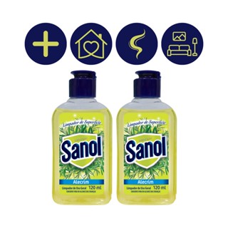 Kit 2 Limpador De Superficies Alecrim Uso Geral Sanol 120Ml