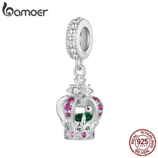 Bamoer 925 Sterling Sliver Charm Crown Designs Pingente Acessórios Para Pulseira