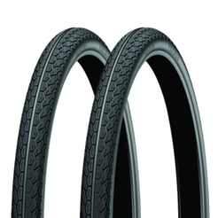 Par Pneus Levorin Vereda Aro 26 x 1.1/2.2 Slick Urbano Cidade City Barra Circular Forte Monartk