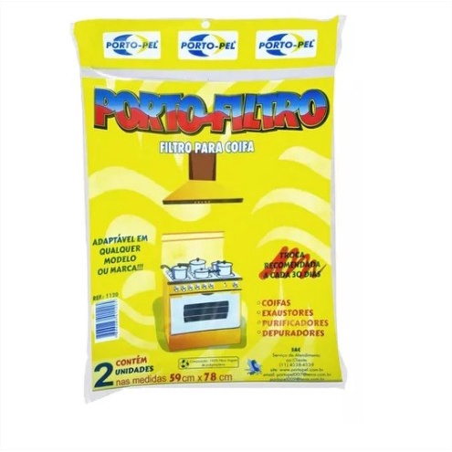 4 Filtros Para Todos Modelos De Coifas E Exaustores Serve para 4 E 6 Bocas - Cor Preta