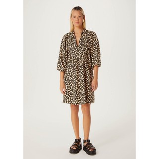 Vestido Curto Estampado Manga 3/4 Hering