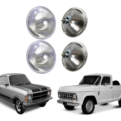 Par Farol Blindado Sealed Bean 180 Mm Gm C10 D10 D60 Opala Chevette em Oferta na Shopee