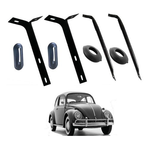Kit Suporte Parachoque Dianteiro + Guarnicao Fusca Ate 70 em Oferta na Shopee