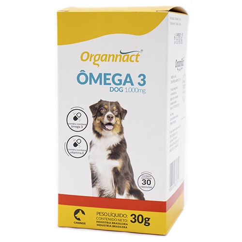 Suplemento Organnact Omega 3 Dog 1000Mg 30Gr 30 cápsulas