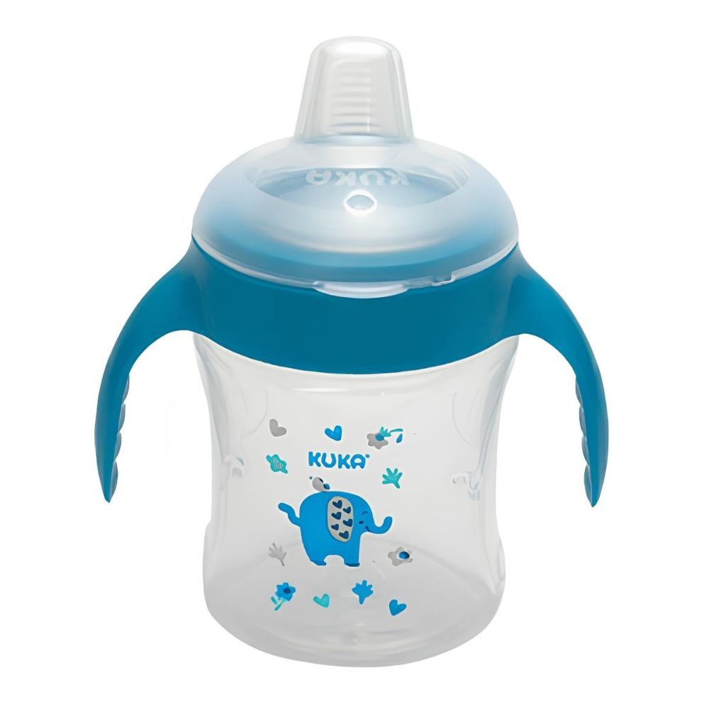 Caneca Treinamento Kuka 200ml Bico Silicone Az/Elefante 6181