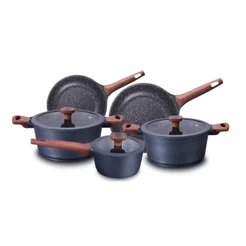 Conjunto/Jogo de Panelas 5 Peças, Frigideira, Caçarola em Alumínio Cerâmic-Flon Titanium MTA - 8460