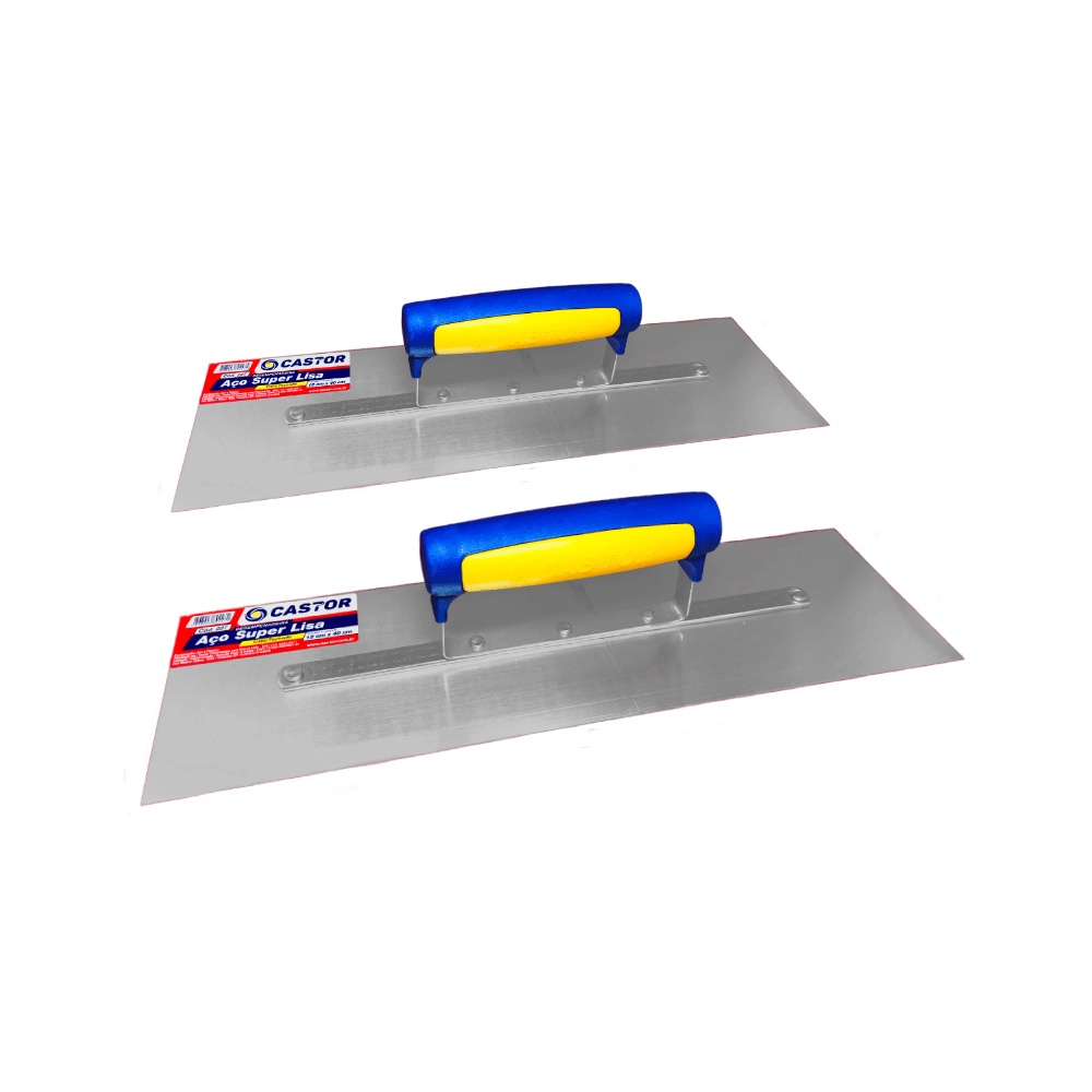 Kit 2 Desempenadeiras Cabo Fechado Aço Lisa 12x40 - Castor em Oferta na Shopee