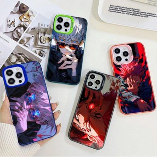 Capa Para iphone 11 12 13 14 15 Pro Max 15 Plus Telefone Anime Jujutsu Kaisen Gojo Satoru Ryomen Sukuna Câmera Protetora Armadura À Prova De Choque Moda