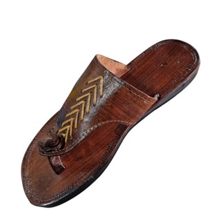 Chinelo em Couro Legitimo Artesanal Estilo Hippie