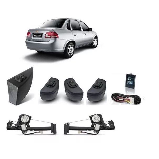 Kit Vidro Elétrico Corsa Wagon 4 Pts Traseiro Sensorizado