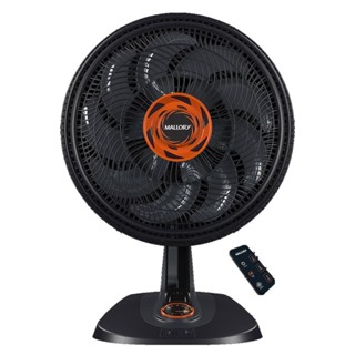Ventilador De Mesa Max Control Com Controle - Preto Laranja