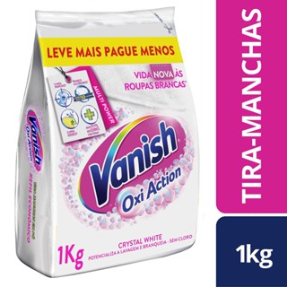 Kit com 2 Refis Tira Manchas Vanish Em Pó White Oxi 1KG Cada