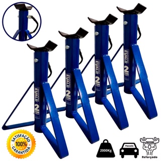 Cavalete Mecânico Automotivo 2 TON Kit 4 Peças EV1002AZ | EV1002LR EVALD em Oferta na Shopee