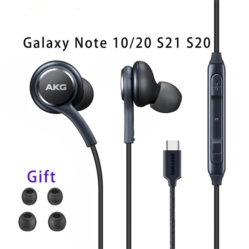 Fone De Ouvido Tipo C Com Microfone e Borrachas S20 Plus S21 Ultra Note 20 S20 FE S22 M52 5g em Oferta na Shopee